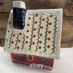 Set of 2 Nathalie Lete Anthropologie Holiday Village House 2021 Christmas