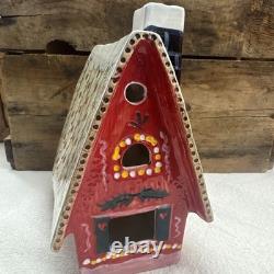 Set of 2 Nathalie Lete Anthropologie Holiday Village House 2021 Christmas