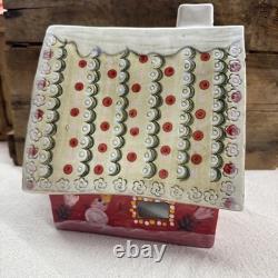 Set of 2 Nathalie Lete Anthropologie Holiday Village House 2021 Christmas