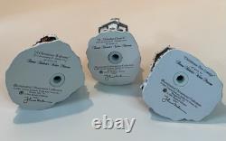 Set of 3 Vintage Thomas Kinkade village buildings Winter Memories Collection