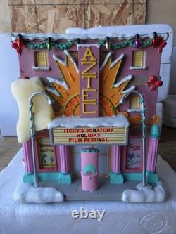 Simpsons Christmas Hawthorne Village Aztec Movie House COA