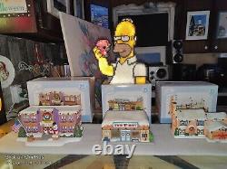 Simpsons Xmas Dept. 56- 25th Anniversary Complete 3 House Set + Bonus Art Piece