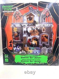 Spooky Town 2011 Lemax Vampire Bat Aviary NOS Halloween Decor Village House