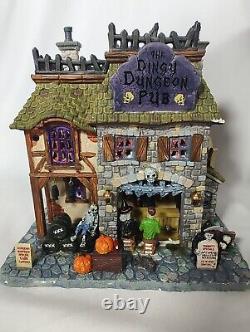 Spooky Town Dingy Dungeon Pub Lemax 05014 Retired Working with box Photos