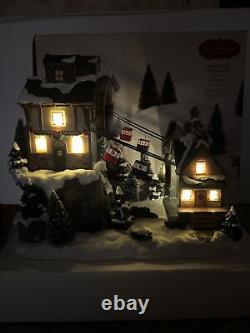 St. Nicholas Square House and Gondolas Animated Lighted Ski Hill Chair Lift