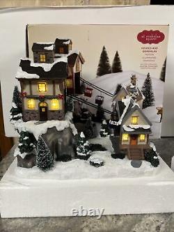 St. Nicholas Square House and Gondolas Animated Lighted Ski Hill Chair Lift