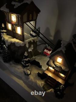 St. Nicholas Square House and Gondolas Animated Lighted Ski Hill Chair Lift