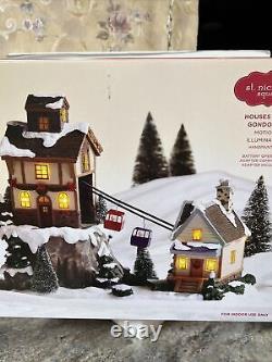 St. Nicholas Square House and Gondolas Animated Lighted Ski Hill Chair Lift