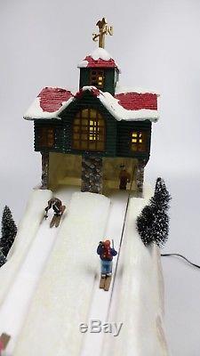 St Nicholas Square Village ANIMATED Ski Hill WORKS! Christmas Decoration