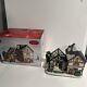 St Nicholas Square Village Plant Shop Greenhouse Man Dog Lighted House withBox