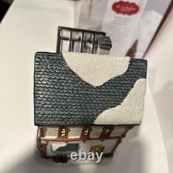 St Nicholas Square Village Plant Shop Greenhouse Man Dog Lighted House withBox