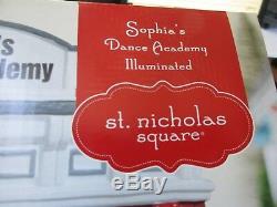 St Nicholas Square Village Sophia's Dance Academy Lighted Illuminated NIB HTF