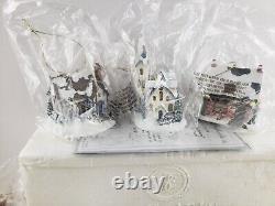THOMAS KINKADE Cottage Winter Memories ILLUMINATED HOUSE ORNAMENTS