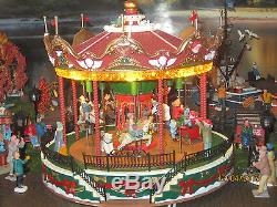 Train Village House Carnival Musical Boardwalk Santa Carousel + Dept 56/lemax