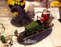 (TWO) EXTREMELY RARE Nightmare Before Christmas Hawthorne Village Pieces