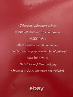 Television With Winter Village And Ice Rink Christmas Retro Tv VERY RARE