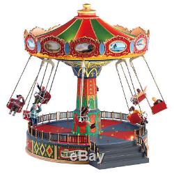 The Sky Swing Lemax Christmas Village Accessory with 4.5V Adaptor Carnival Decor