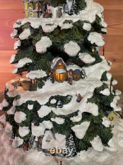 Thomas Kincade s Village Christmas Tree 2004 Bradford Edition Illuminated Tree