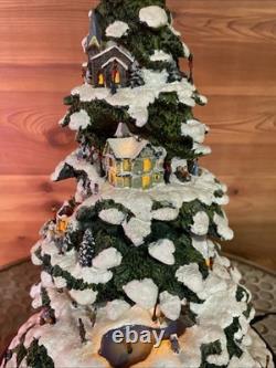 Thomas Kincade s Village Christmas Tree 2004 Bradford Edition Illuminated Tree