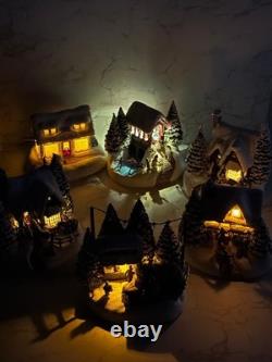 Thomas Kinkade Christmas Houses Set of 6