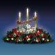 Thomas Kinkade Christmas Sculpture Floral Village Holiday Candle Centerpiece