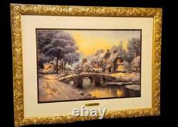 Thomas Kinkade Cobblestone Christmas Cobblestone Lane VI Limited Edition 22×29