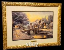 Thomas Kinkade Cobblestone Christmas Cobblestone Lane VI Limited Edition 22×29