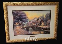 Thomas Kinkade Cobblestone Christmas Cobblestone Lane VI Limited Edition 22×29