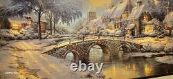 Thomas Kinkade Cobblestone Christmas Cobblestone Lane VI Limited Edition 22×29