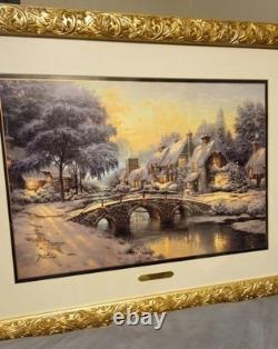 Thomas Kinkade Cobblestone Christmas Cobblestone Lane VI Limited Edition 22×29