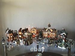 Traditions 39 Piece Lighted Christmas Village COMPLETE