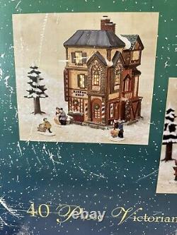 Traditions 40 Pc Victorian Christmas Winter Lighted Village Vintage Complete