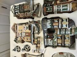 Traditions 40 Pc Victorian Christmas Winter Lighted Village Vintage Complete