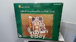 Traditions Lighted Gingerbread House With Santa New In Box