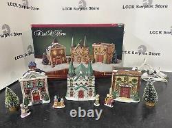 Trim a Home 12 iluminated hand-painted porcelain houses Holiday Village RARE