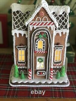 Trimsetter Christmas Chocolate Gingerbread LED House NWT