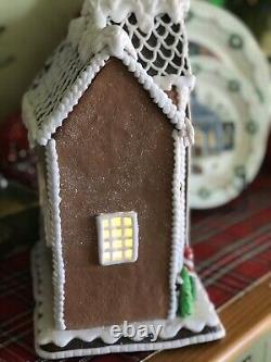 Trimsetter Christmas Chocolate Gingerbread LED House NWT