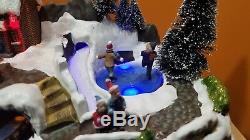 VIDEO Avon Winter Wonderland Fiber Optic Santa Toy Workshop Christmas Village