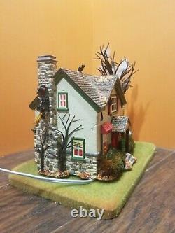 VIDEO! Dept 56 Hauntsburg House Haunted Front Yard Graveyard Halloween Village