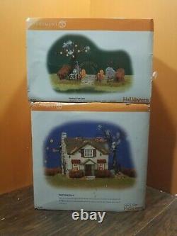 VIDEO! Dept 56 Hauntsburg House Haunted Front Yard Graveyard Halloween Village