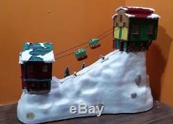 VIDEO Mr Christmas Winter Wonderland Cable Car Animated Ski Lift Gondola Village