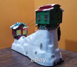 VIDEO Mr Christmas Winter Wonderland Cable Car Animated Ski Lift Gondola Village