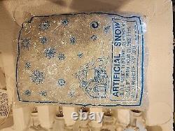 VINTAGE CHRISTMAS VILLAGE TRADITIONS 39 PIECE LIGHTED with BOX COMPLETE. G. C
