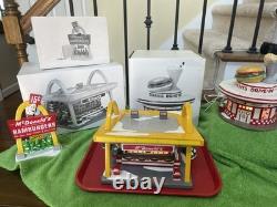 VINTAGE Department 56 1997 McDonalds Snow Village with Sign and Dinah's Drive-In