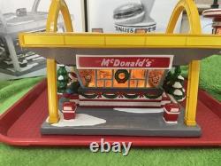 VINTAGE Department 56 1997 McDonalds Snow Village with Sign and Dinah's Drive-In