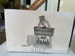 VINTAGE Department 56 1997 McDonalds Snow Village with Sign and Dinah's Drive-In