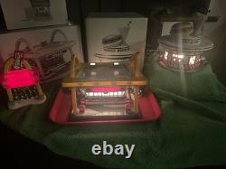 VINTAGE Department 56 1997 McDonalds Snow Village with Sign and Dinah's Drive-In