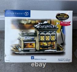 VINTAGE NOS Department 56 Snow Village McKenzies Chevrolet Building 56.55389