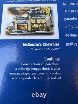 VINTAGE NOS Department 56 Snow Village McKenzies Chevrolet Building 56.55389