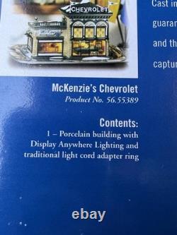 VINTAGE NOS Department 56 Snow Village McKenzies Chevrolet Building 56.55389